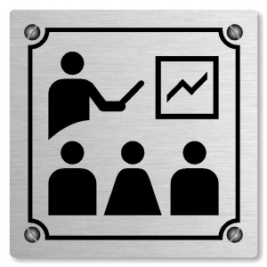 Školicí místnost, 118x118mm, stříbrná, Kansas